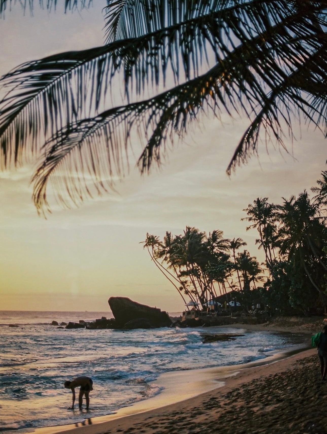 Tropical beach sunset near Unawatuna, Sri Lanka women's retreat